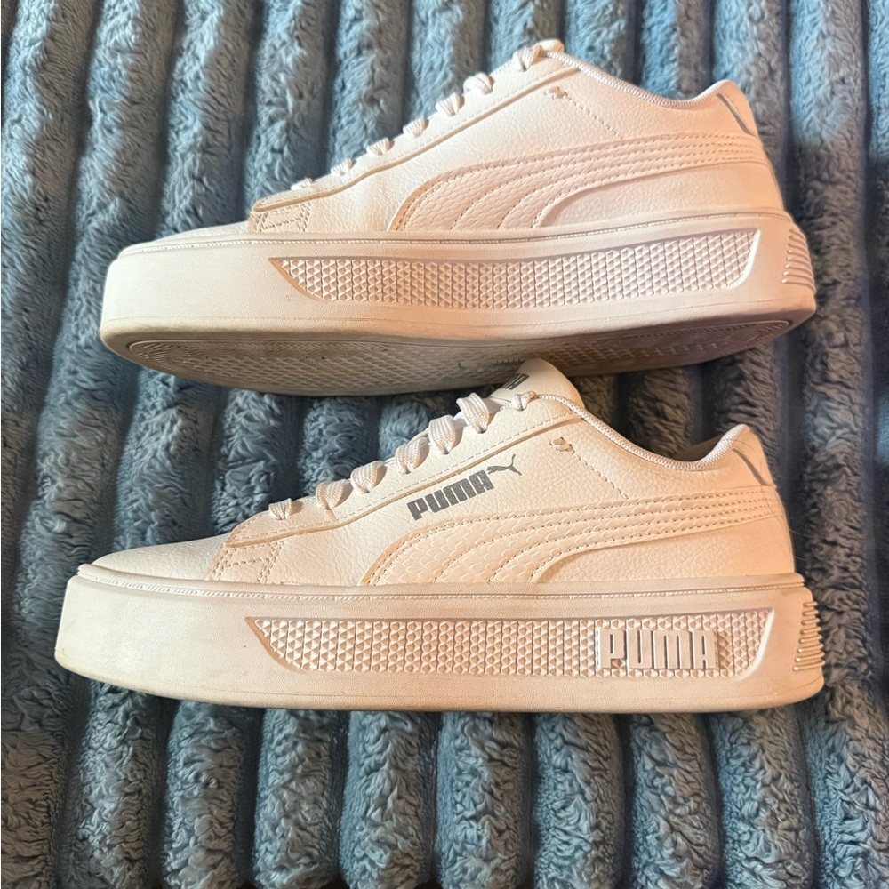 Puma White Platform Sneakers